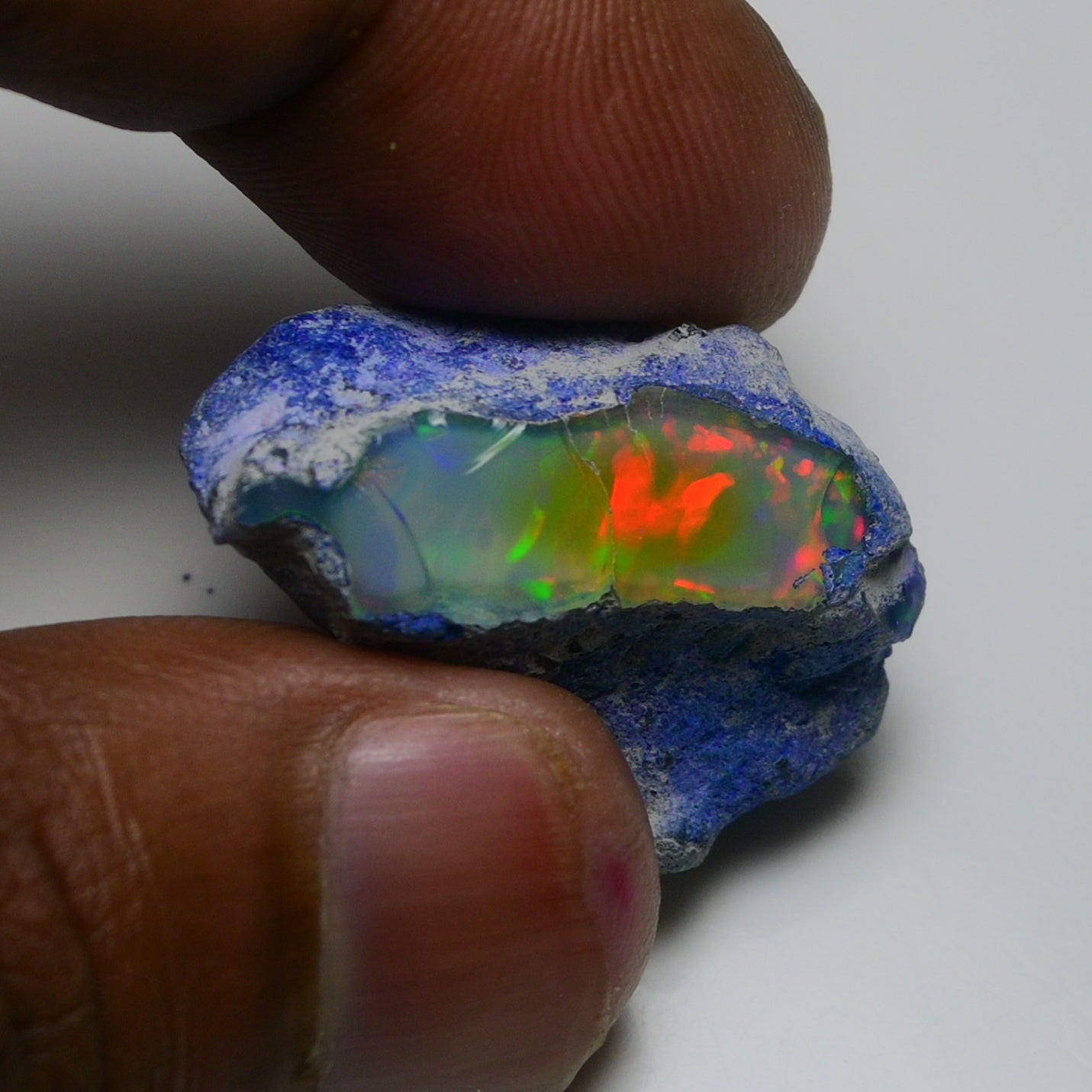 Rare Blue Opal 29.20 Carats | Natural Blue Ethiopian Opal Rough - Ready for Cutting & Jewelry!