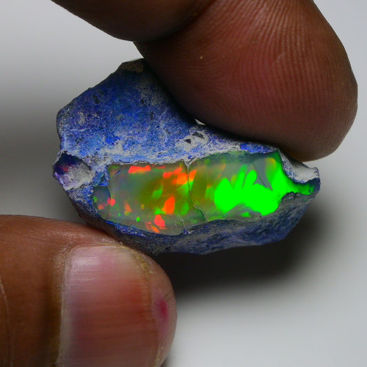 Rare Blue Opal 29.20 Carats | Natural Blue Ethiopian Opal Rough - Ready for Cutting & Jewelry!