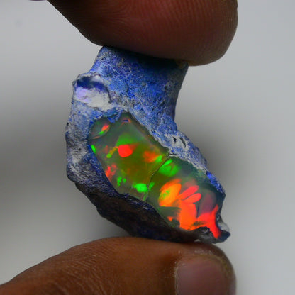 Rare Blue Opal 29.20 Carats | Natural Blue Ethiopian Opal Rough - Ready for Cutting & Jewelry!