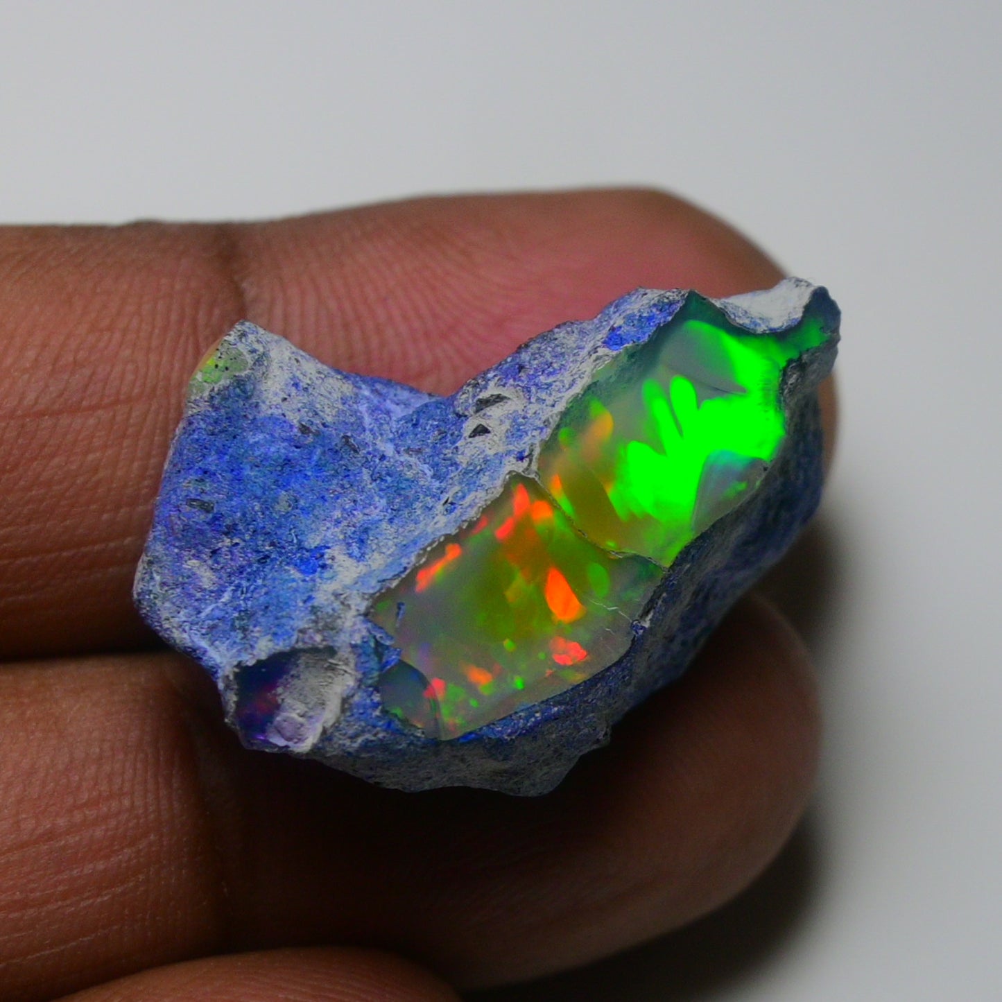 Rare Blue Opal 29.20 Carats | Natural Blue Ethiopian Opal Rough - Ready for Cutting & Jewelry!