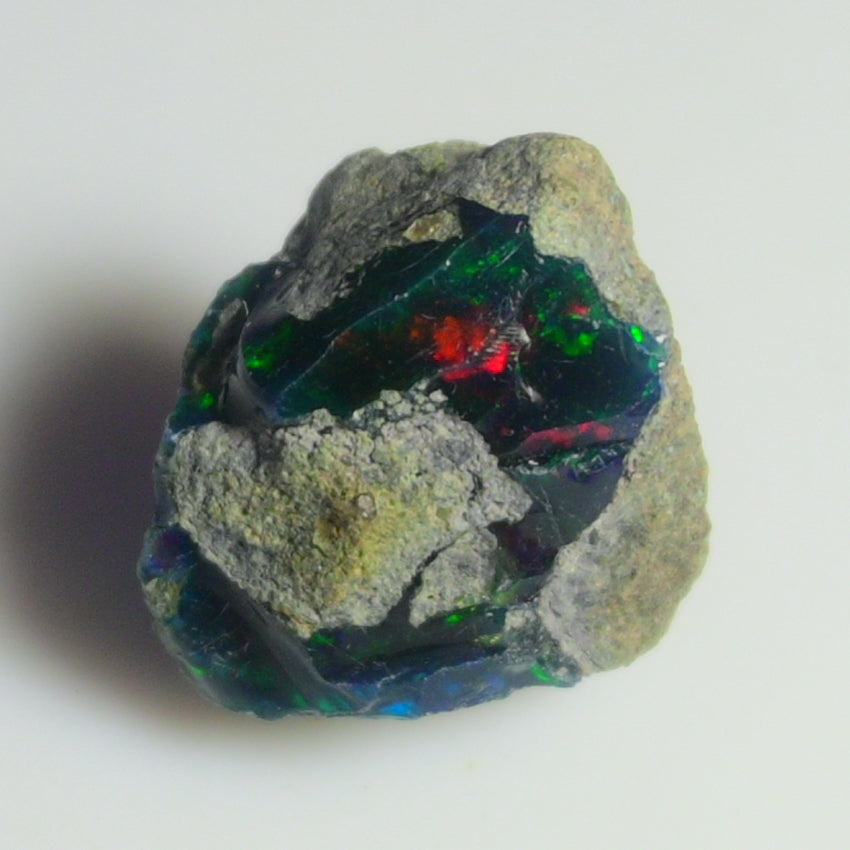 Black Opal Rough 22.45 Carats | Natural Ethiopian Opal Rough - Ready for Cutting & Jewelry | AAA Grade Opal Raw
