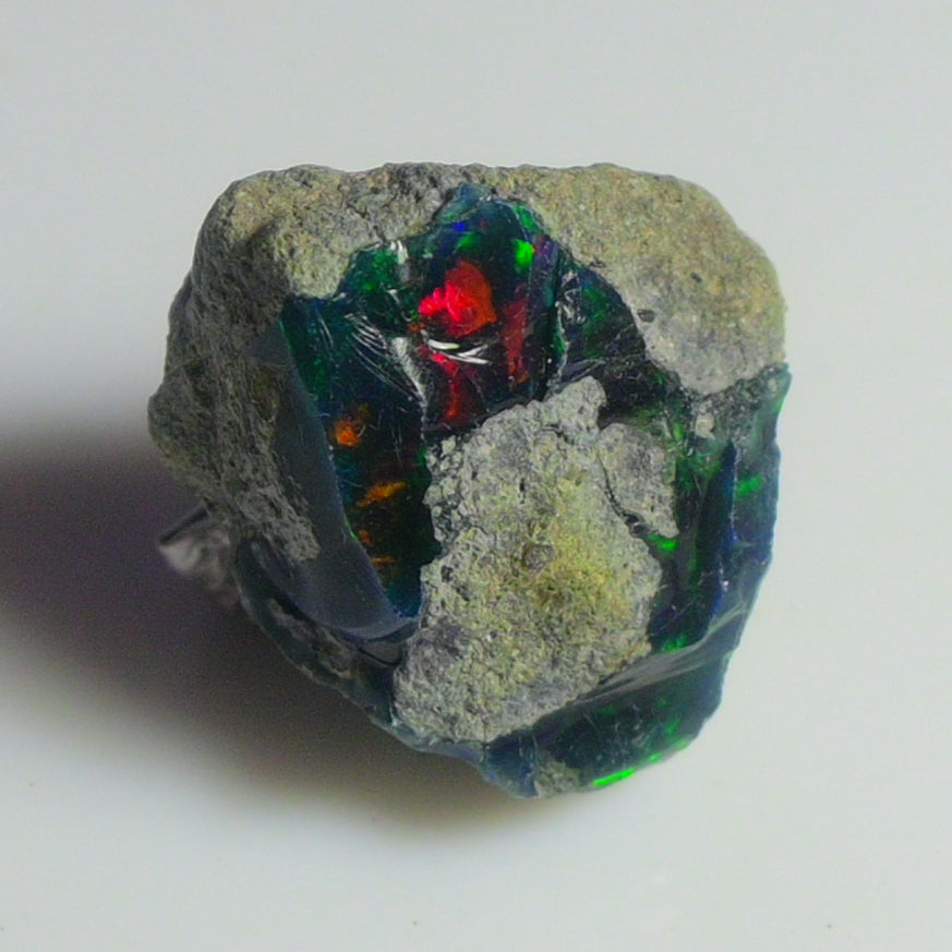 Black Opal Rough 22.45 Carats | Natural Ethiopian Opal Rough - Ready for Cutting & Jewelry | AAA Grade Opal Raw