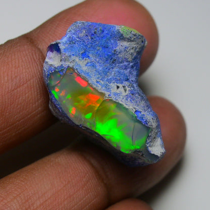 Rare Blue Opal 29.20 Carats | Natural Blue Ethiopian Opal Rough - Ready for Cutting & Jewelry!