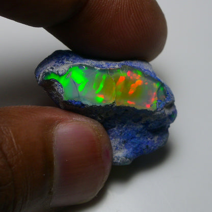Rare Blue Opal 29.20 Carats | Natural Blue Ethiopian Opal Rough - Ready for Cutting & Jewelry!