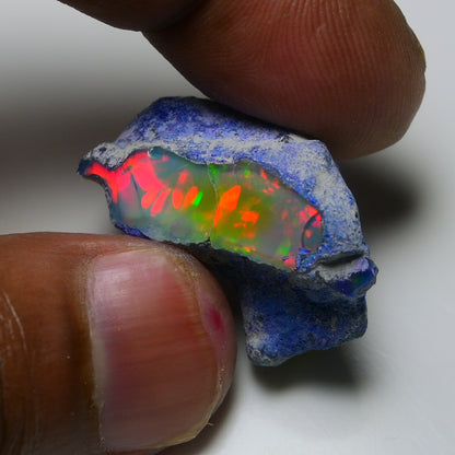 Rare Blue Opal 29.20 Carats | Natural Blue Ethiopian Opal Rough - Ready for Cutting & Jewelry!