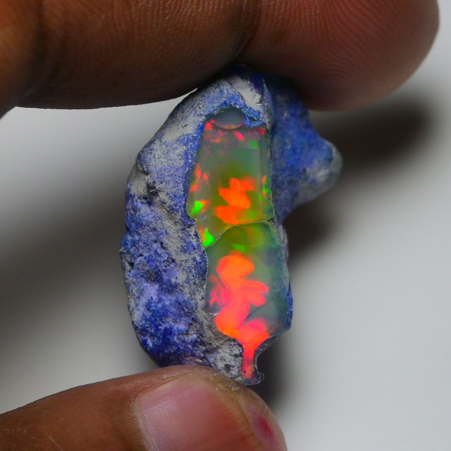 Rare Blue Opal 29.20 Carats | Natural Blue Ethiopian Opal Rough - Ready for Cutting & Jewelry!