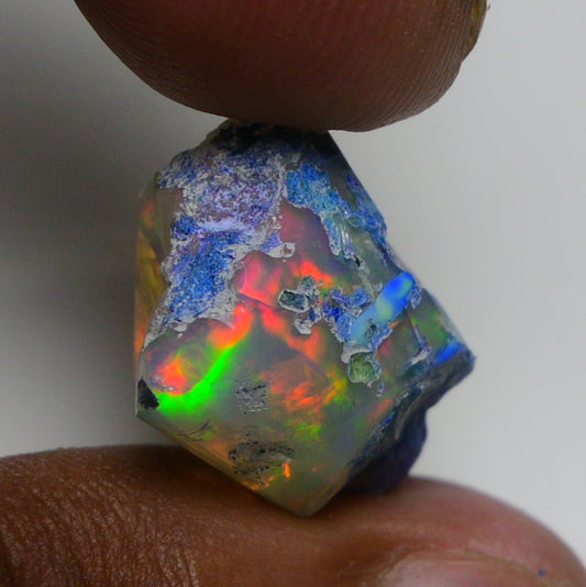 Rare Blue Opal 19.40 Carats | Natural Blue Ethiopian Opal Rough - Ready for Cutting & Jewelry!