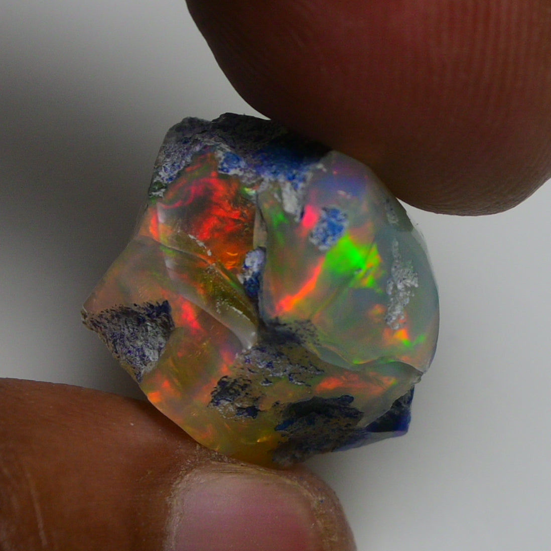 Rare Blue Opal 19.40 Carats | Natural Blue Ethiopian Opal Rough - Ready for Cutting & Jewelry!