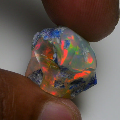 Rare Blue Opal 19.40 Carats | Natural Blue Ethiopian Opal Rough - Ready for Cutting & Jewelry!