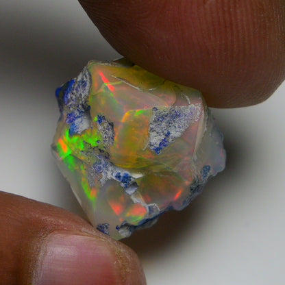 Rare Blue Opal 19.40 Carats | Natural Blue Ethiopian Opal Rough - Ready for Cutting & Jewelry!