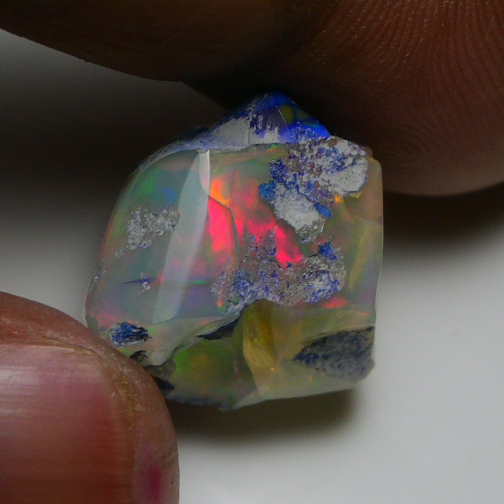 Rare Blue Opal 19.40 Carats | Natural Blue Ethiopian Opal Rough - Ready for Cutting & Jewelry!