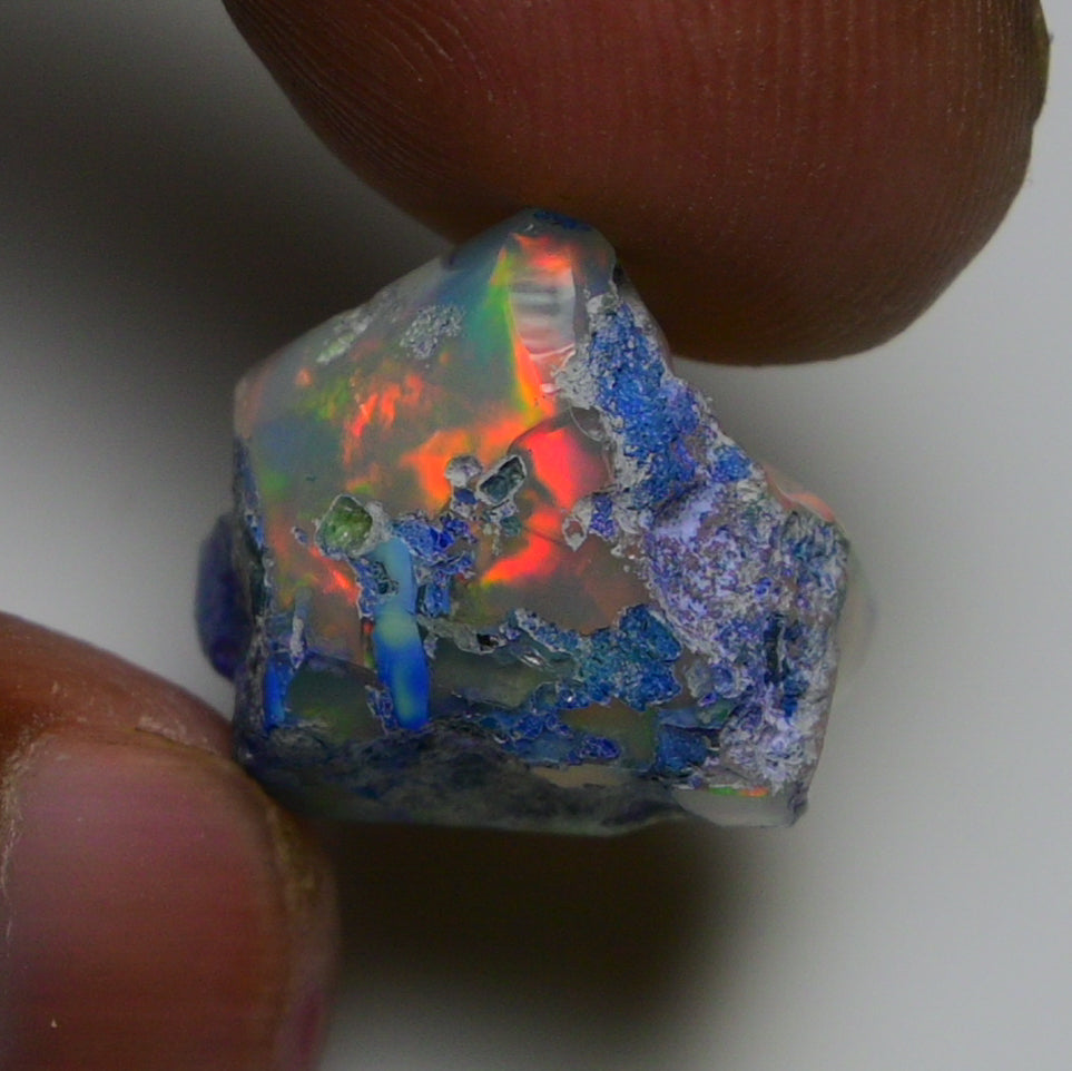 Rare Blue Opal 19.40 Carats | Natural Blue Ethiopian Opal Rough - Ready for Cutting & Jewelry!