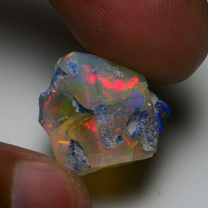 Rare Blue Opal 19.40 Carats | Natural Blue Ethiopian Opal Rough - Ready for Cutting & Jewelry!