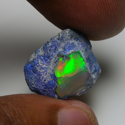 Rare Blue Opal 14.45 Carats | Natural Blue Ethiopian Opal Rough - Ready for Cutting & Jewelry!