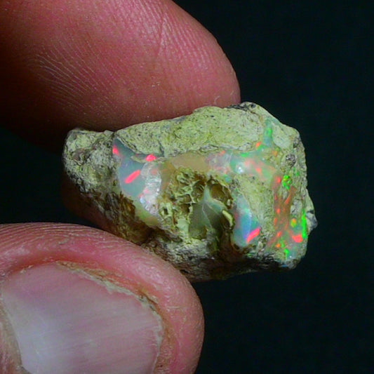 White Opal 17.15 Carats | Natural White Ethiopian Opal Rough - Ready for Cutting & Jewelry!
