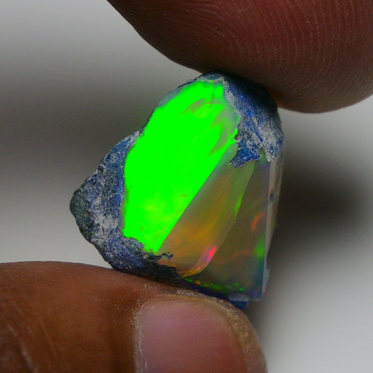 Rare Blue Opal 14.45 Carats | Natural Blue Ethiopian Opal Rough - Ready for Cutting & Jewelry!