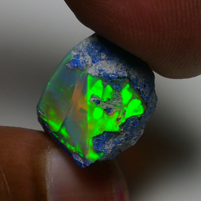 Rare Blue Opal 14.45 Carats | Natural Blue Ethiopian Opal Rough - Ready for Cutting & Jewelry!