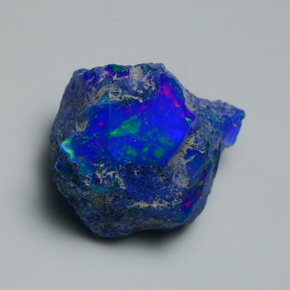 Rare Blue Opal 19.75 Carats | Natural Blue Ethiopian Opal Rough - Ready for Cutting & Jewelry!