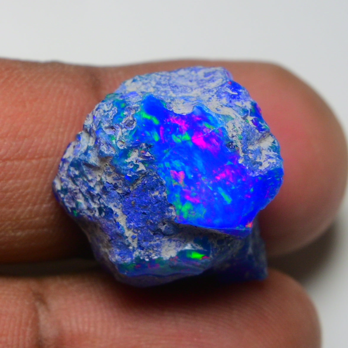Rare Blue Opal 19.75 Carats | Natural Blue Ethiopian Opal Rough - Ready for Cutting & Jewelry!