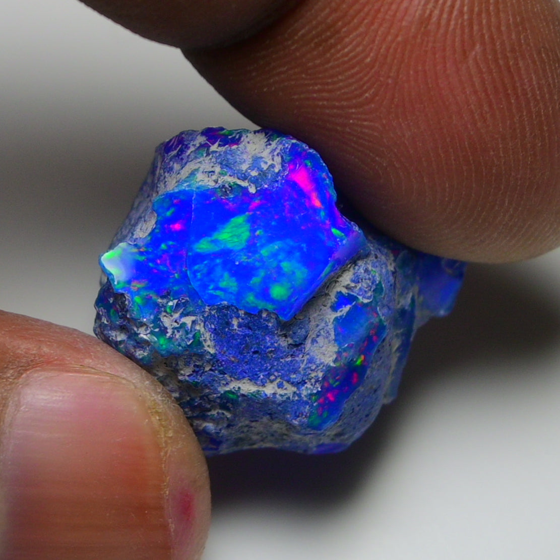 Rare Blue Opal 19.75 Carats | Natural Blue Ethiopian Opal Rough - Ready for Cutting & Jewelry!
