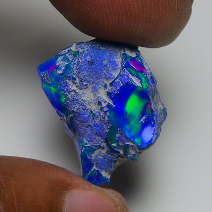 Rare Blue Opal 19.75 Carats | Natural Blue Ethiopian Opal Rough - Ready for Cutting & Jewelry!