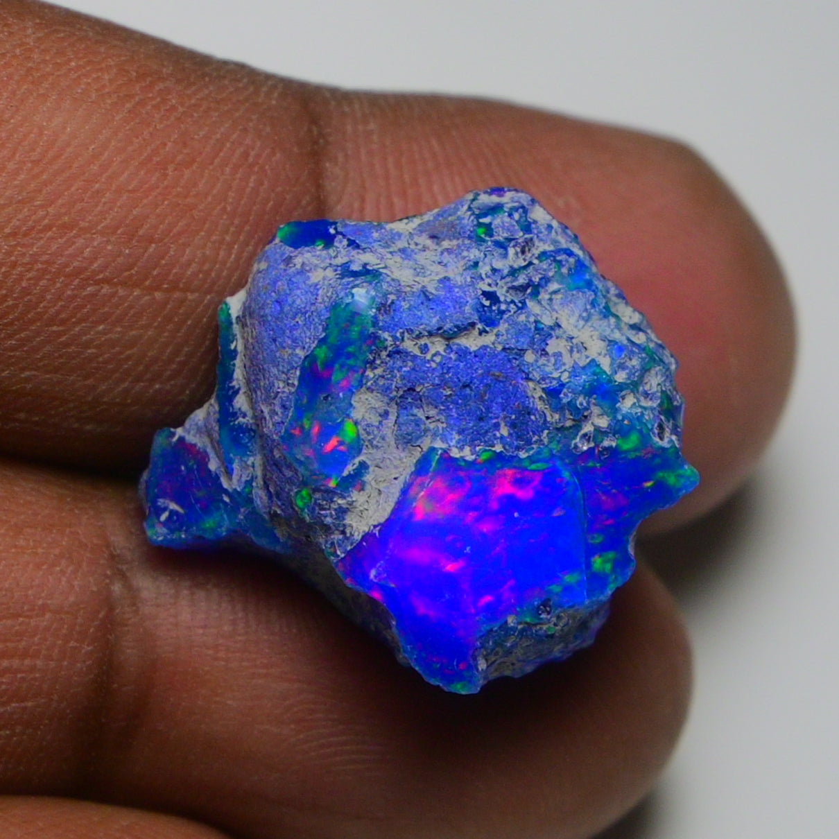 Rare Blue Opal 19.75 Carats | Natural Blue Ethiopian Opal Rough - Ready for Cutting & Jewelry!