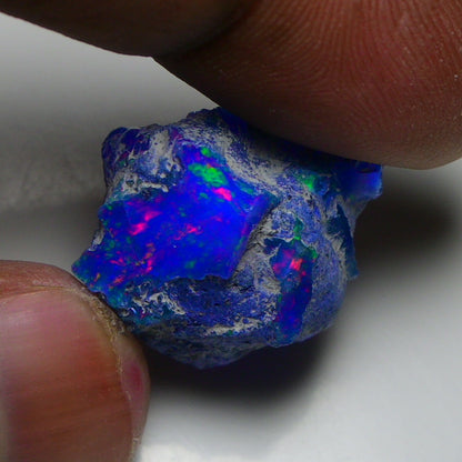 Rare Blue Opal 19.75 Carats | Natural Blue Ethiopian Opal Rough - Ready for Cutting & Jewelry!