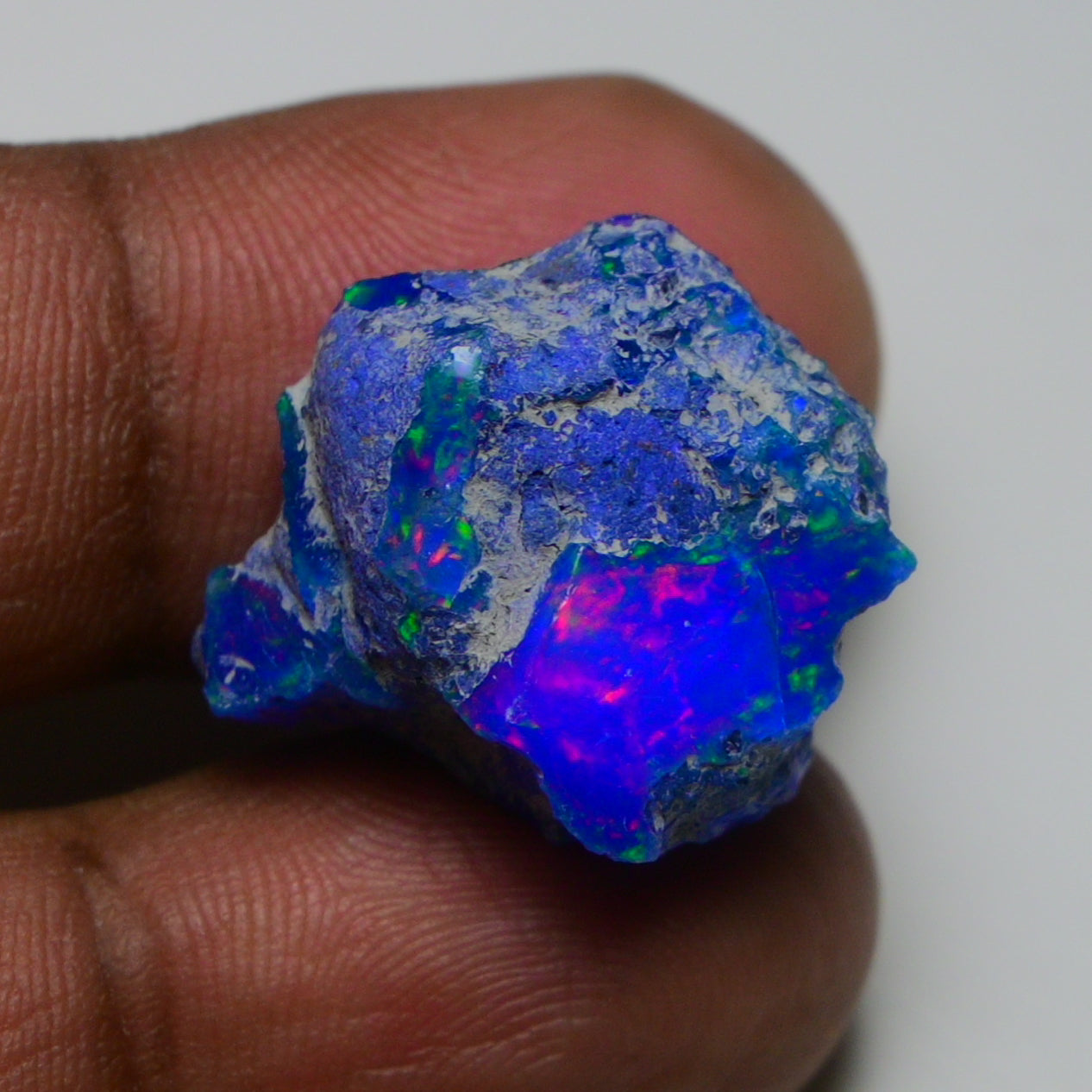 Rare Blue Opal 19.75 Carats | Natural Blue Ethiopian Opal Rough - Ready for Cutting & Jewelry!