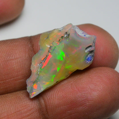 Rare White Opal 14.55 Carats | Natural White Ethiopian Opal Rough - Ready for Cutting & Jewelry!
