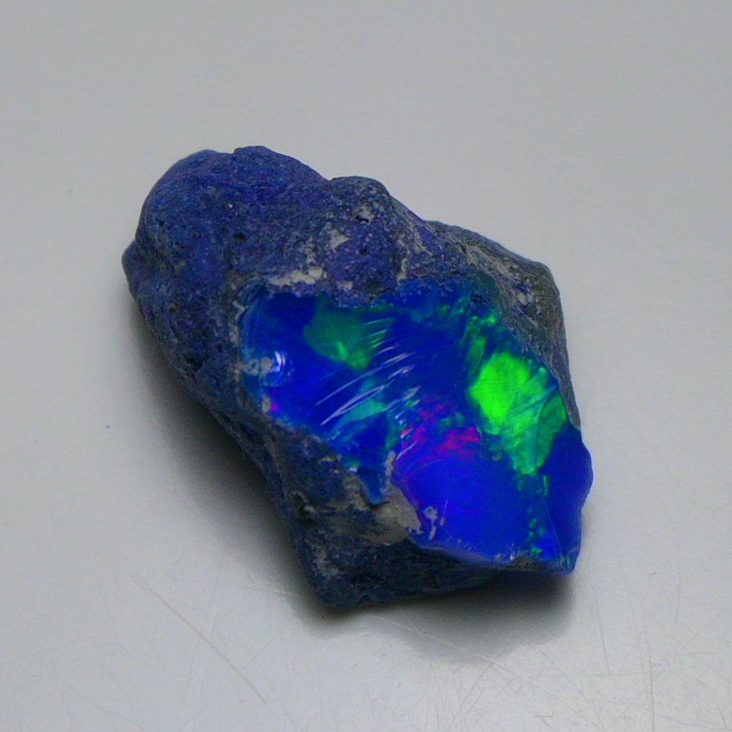 Rare Blue Opal 17.40 Carats | Natural Blue Ethiopian Opal Rough - Ready for Cutting & Jewelry!