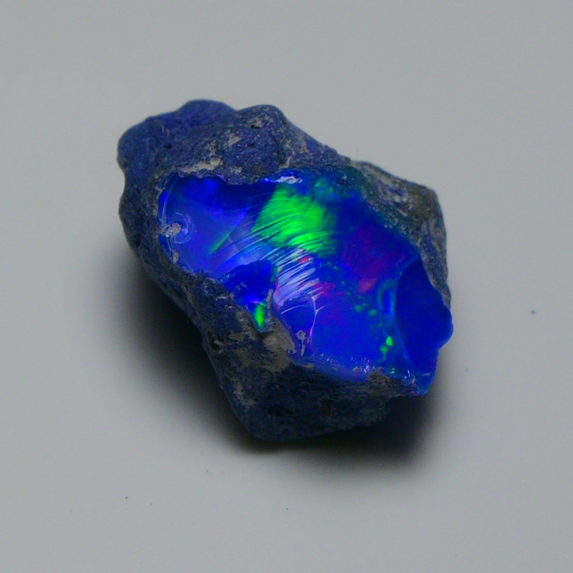 Rare Blue Opal 17.40 Carats | Natural Blue Ethiopian Opal Rough - Ready for Cutting & Jewelry!