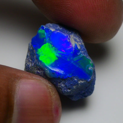 Rare Blue Opal 17.40 Carats | Natural Blue Ethiopian Opal Rough - Ready for Cutting & Jewelry!