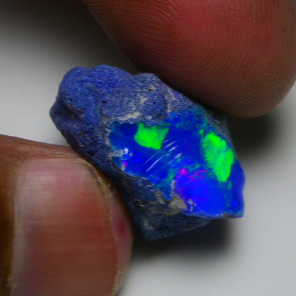 Rare Blue Opal 17.40 Carats | Natural Blue Ethiopian Opal Rough - Ready for Cutting & Jewelry!