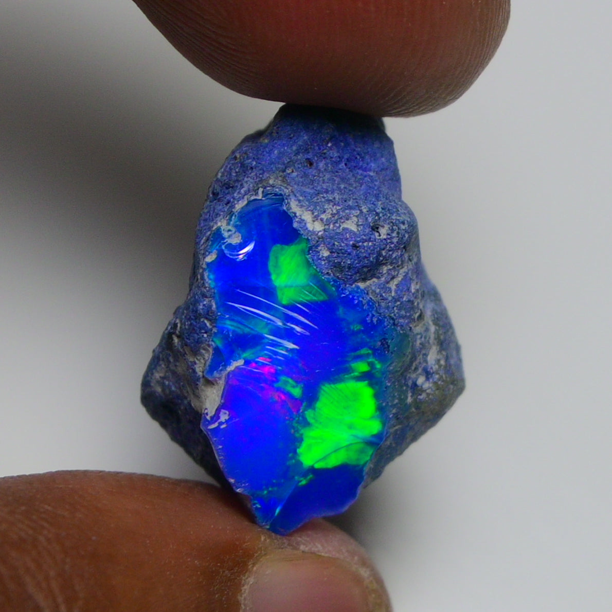 Rare Blue Opal 17.40 Carats | Natural Blue Ethiopian Opal Rough - Ready for Cutting & Jewelry!