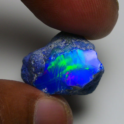 Rare Blue Opal 17.40 Carats | Natural Blue Ethiopian Opal Rough - Ready for Cutting & Jewelry!