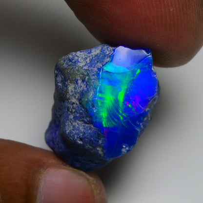 Rare Blue Opal 17.40 Carats | Natural Blue Ethiopian Opal Rough - Ready for Cutting & Jewelry!