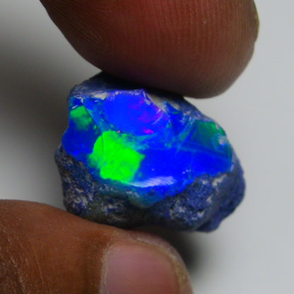 Rare Blue Opal 17.40 Carats | Natural Blue Ethiopian Opal Rough - Ready for Cutting & Jewelry!