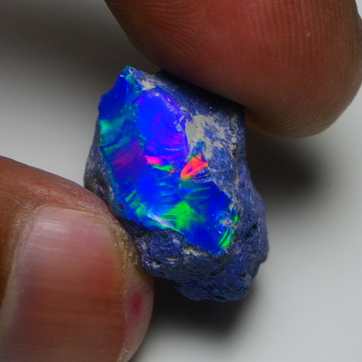 Rare Blue Opal 17.40 Carats | Natural Blue Ethiopian Opal Rough - Ready for Cutting & Jewelry!