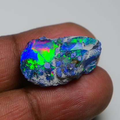 Rare Blue Opal 13.55 Carats | Natural Blue Ethiopian Opal Rough - Ready for Cutting & Jewelry!