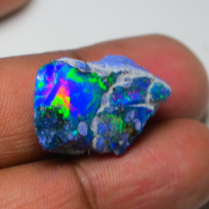 Rare Blue Opal 13.55 Carats | Natural Blue Ethiopian Opal Rough - Ready for Cutting & Jewelry!