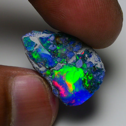 Rare Blue Opal 13.55 Carats | Natural Blue Ethiopian Opal Rough - Ready for Cutting & Jewelry!