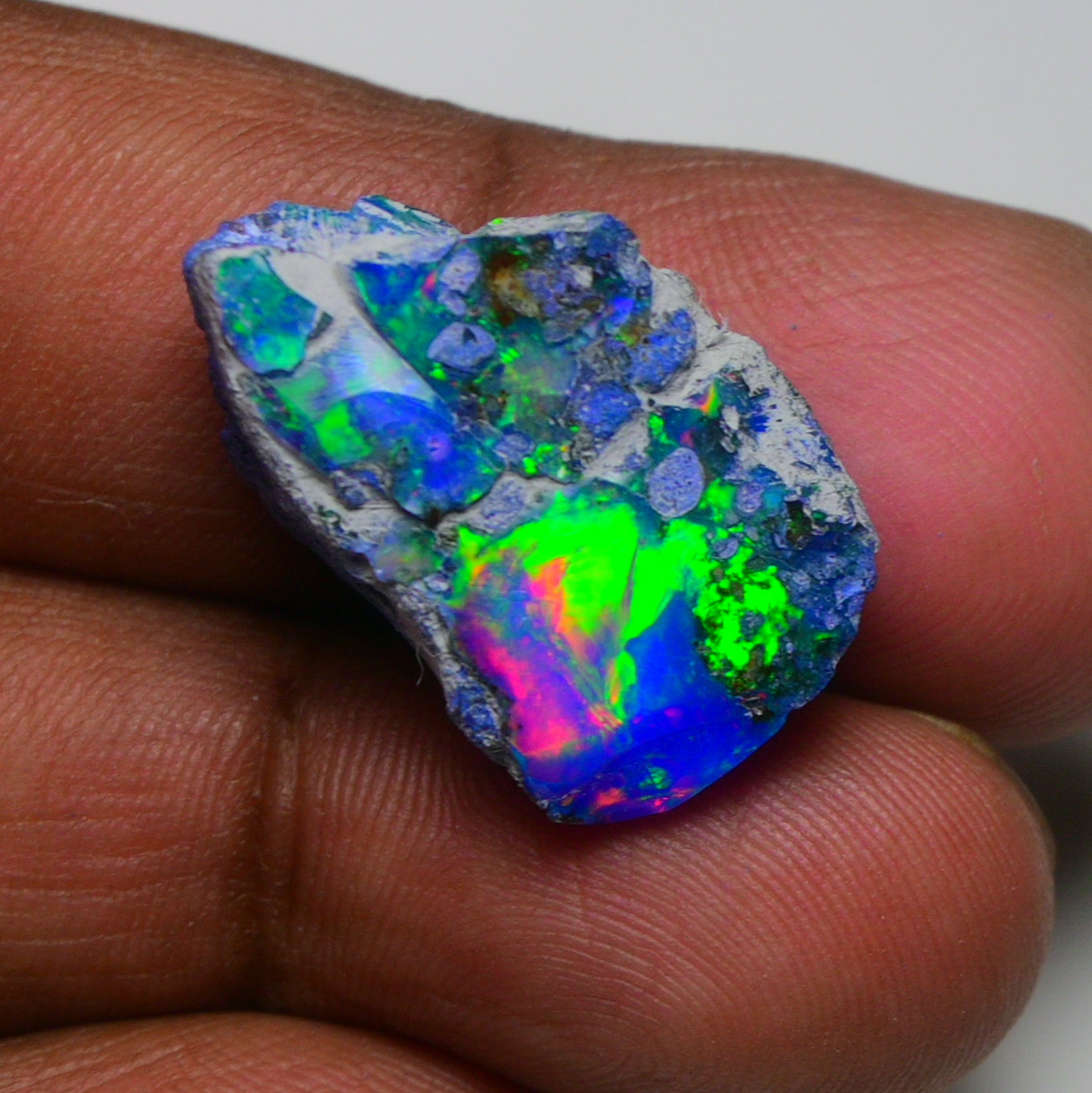 Rare Blue Opal 13.55 Carats | Natural Blue Ethiopian Opal Rough - Ready for Cutting & Jewelry!