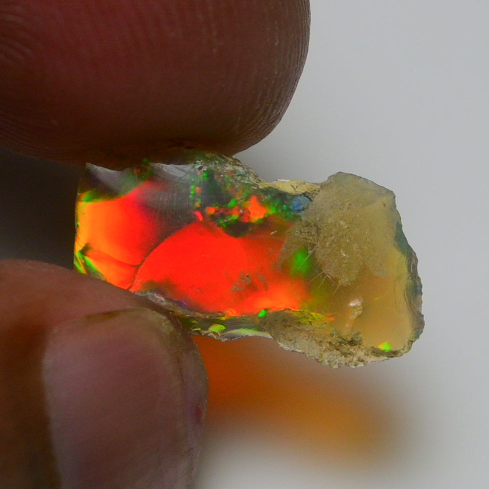 Rare Black Opal 4.05 Carats | Natural Black Ethiopian Opal Rough - Ready for Cutting & Jewelry!