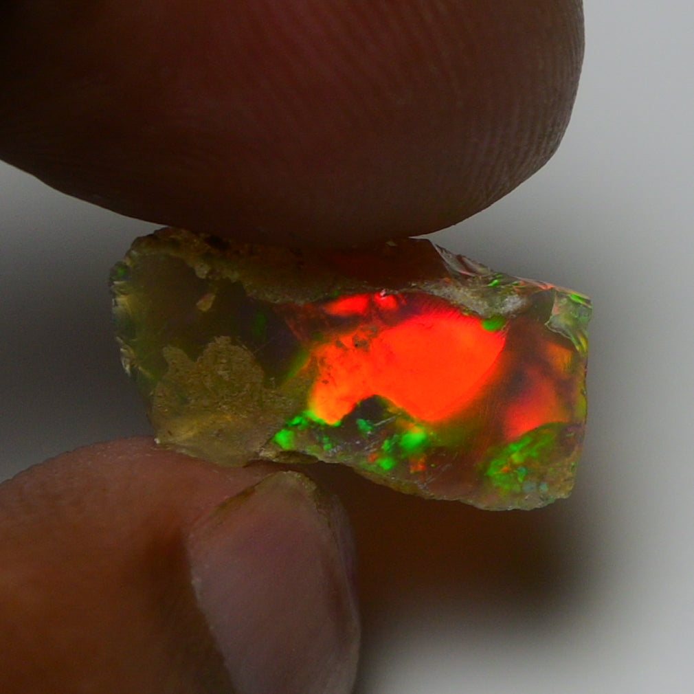 Rare Black Opal 4.05 Carats | Natural Black Ethiopian Opal Rough - Ready for Cutting & Jewelry!