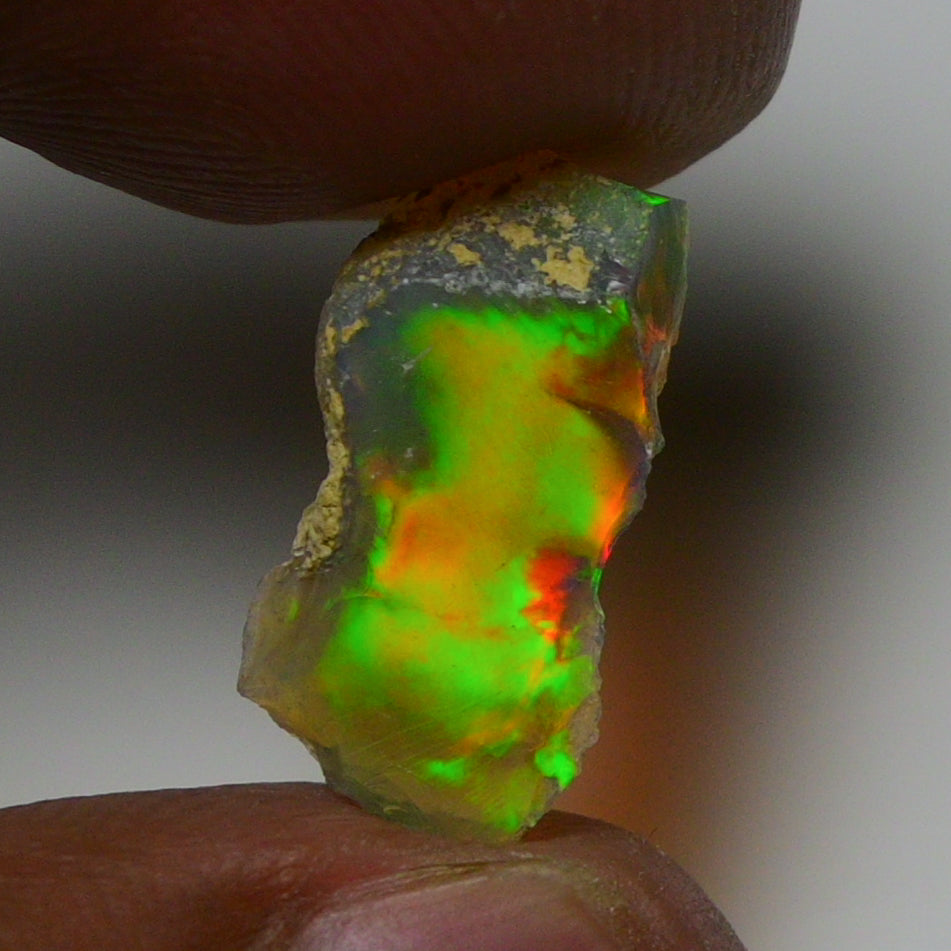 Rare Black Opal 4.05 Carats | Natural Black Ethiopian Opal Rough - Ready for Cutting & Jewelry!