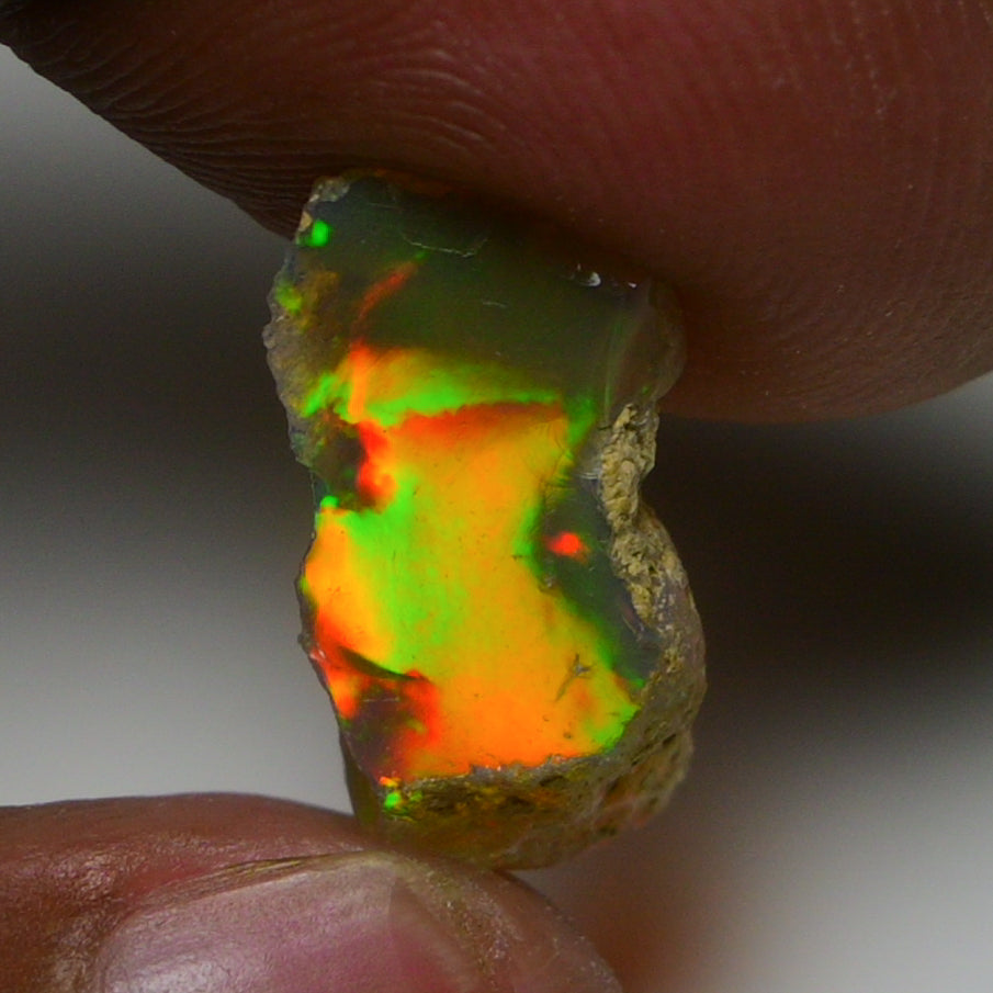 Rare Black Opal 4.05 Carats | Natural Black Ethiopian Opal Rough - Ready for Cutting & Jewelry!