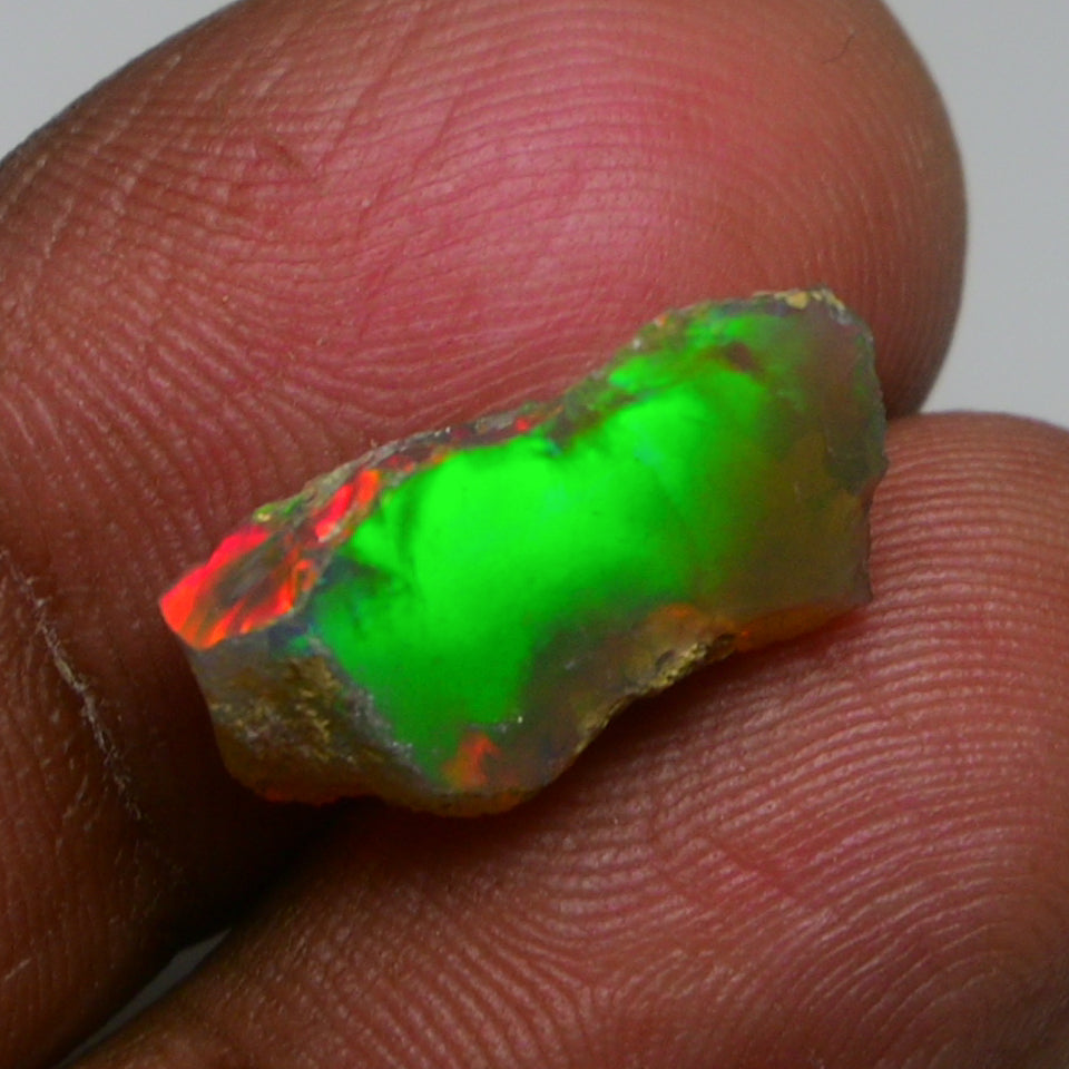 Rare Black Opal 4.05 Carats | Natural Black Ethiopian Opal Rough - Ready for Cutting & Jewelry!