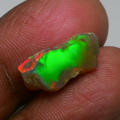 Rare Black Opal 4.05 Carats | Natural Black Ethiopian Opal Rough - Ready for Cutting & Jewelry!