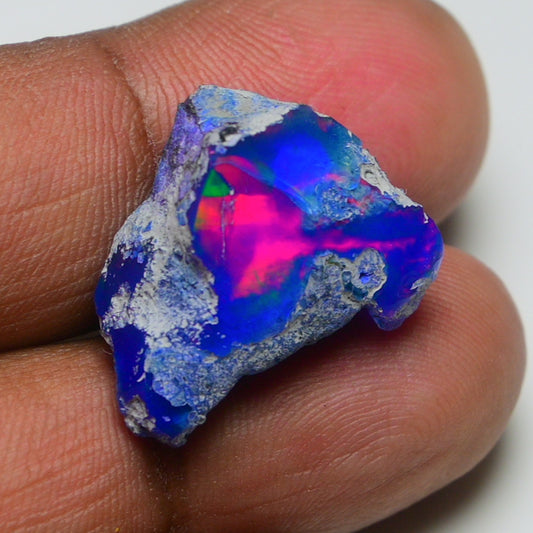 Rare Blue Opal 13.50 Carats | Natural Blue Ethiopian Opal Rough - Ready for Cutting & Jewelry!