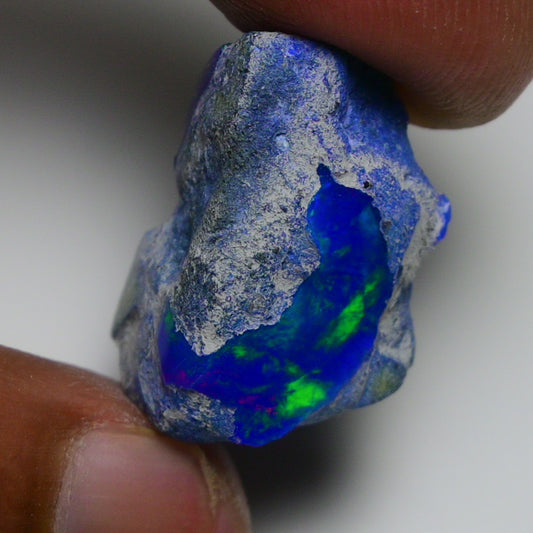 Rare Blue Opal 23.25 Carats | Natural Blue Ethiopian Opal Rough - Ready for Cutting & Jewelry!
